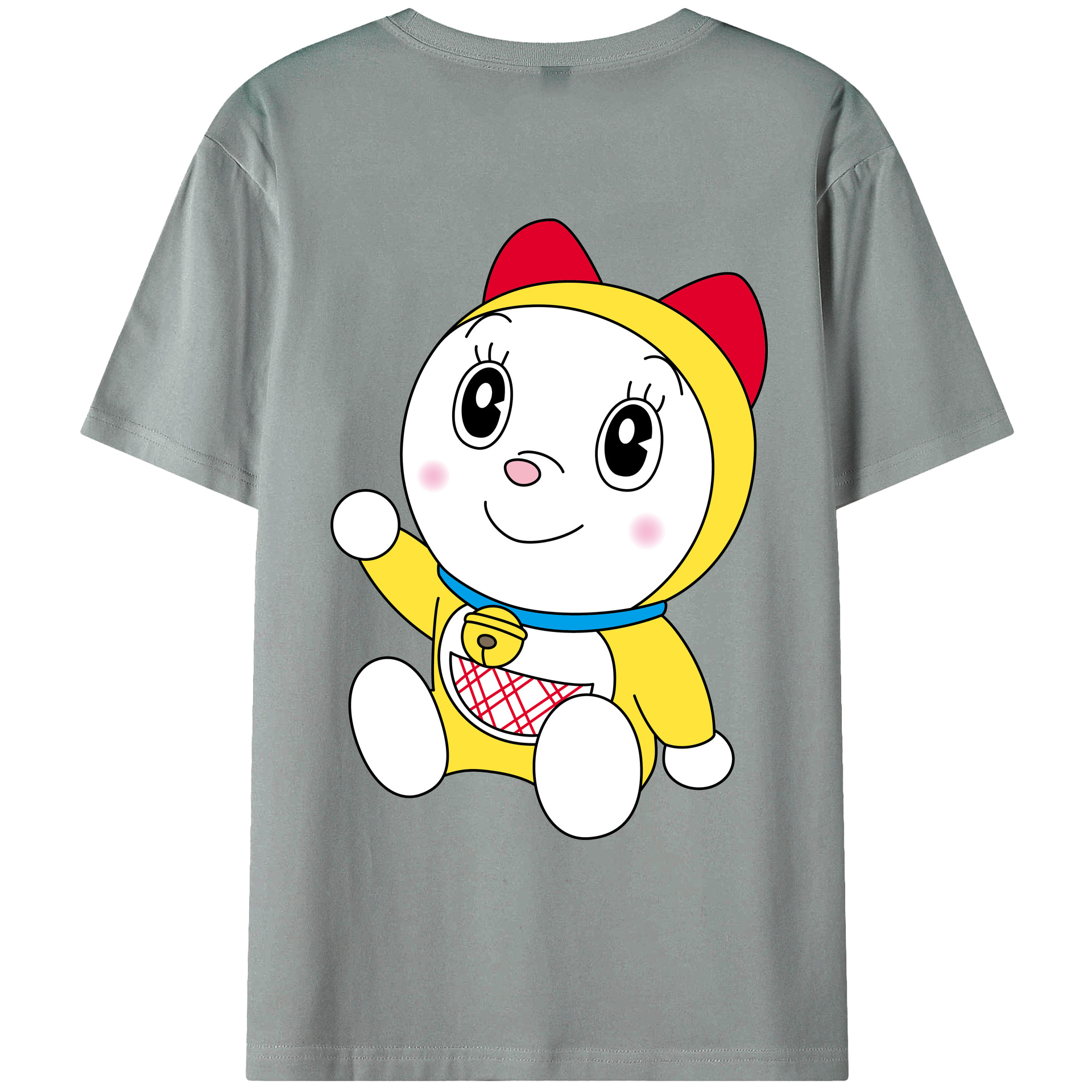 （画像用） ドラえもん ドラミ Doraemon Dorami 綿100％ メンズ半袖Tシャツ（バックプリント） 通気性